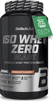 Biotech USA Iso Whey Zero Black Πρωτεΐνη Ορού Γάλακτος Χωρίς Γλουτένη & Λακτόζη με Γεύση Φράουλα 908gr
