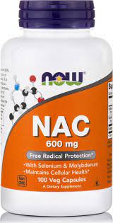 NAC N-Acetyl Cysteine 600mg 100 φυτοκάψουλες - Now