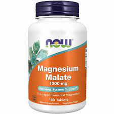 Magnesium Malate 1000mg 180 ταμπλέτες-Now Foods