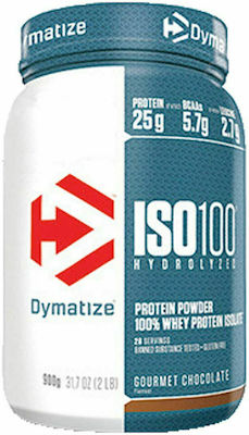 Dymatize ISO 100 Hydrolyzed Πρωτεΐνη Ορού Γάλακτος Χωρίς Γλουτένη & Λακτόζη με Γεύση Gourmet Vanilla 900gr