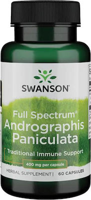 Swanson Full Spectrum Andrographis Paniculata 400mg 60 κάψουλες