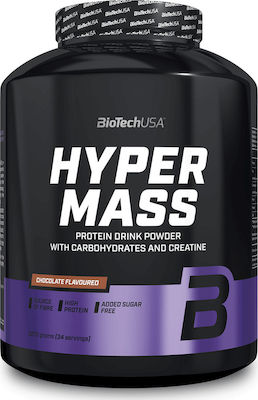 Biotech USA Hyper Mass Drink Powder With Carbohydrates & Creatine Χωρίς Γλουτένη με Γεύση Σοκολάτα 2.27kg