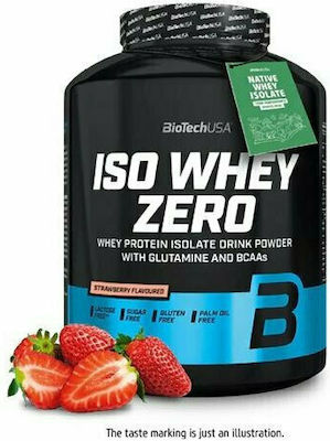Biotech USA Iso Whey Zero With Glutamine & BCAAs Πρωτεΐνη Ορού Γάλακτος Χωρίς Γλουτένη & Λακτόζη με Γεύση Φράουλα 2.27kg