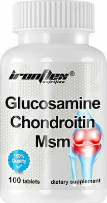 Ironflex Nutrition Glucosamine Chondroitin Msm Συμπλήρωμα για την Υγεία των Αρθρώσεων 100 ταμπλέτες