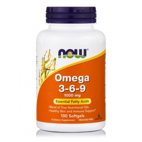Omega 3-6-9, 1000mg - 100 softgel NOW Foods