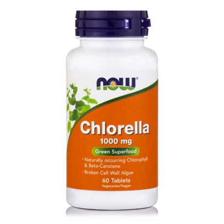Chlorella 1000mg 60 ταμπλέτες - Now