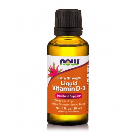 Vitamin D-3 Extra Strength 1000iu Liquid 30 ml - Now Foods
