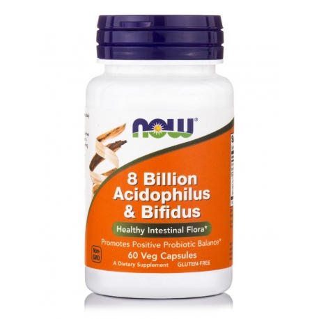 8 Billion Acidophilus & Bifidus 60 φυτοκάψουλες - Now
