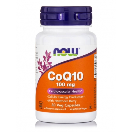 CoQ10 with Hawthorn Berry, 100mg - 30 vcaps - Now Foods