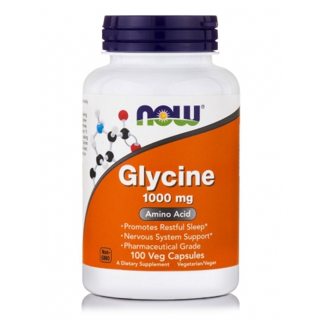 Glycine 1000 mg 100 φυτοκάψουλες Γλυκίνη - Now