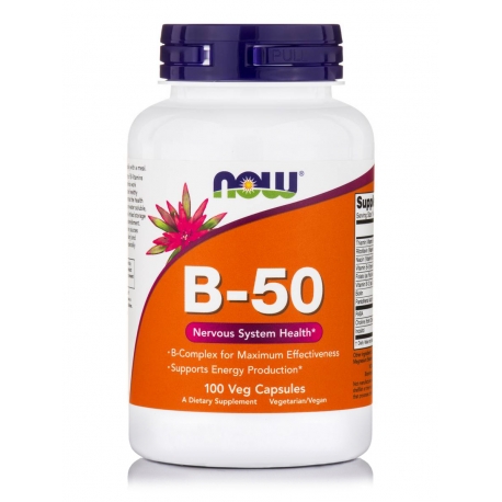 Vitamin B-50 - 100 vcaps NOW Foods