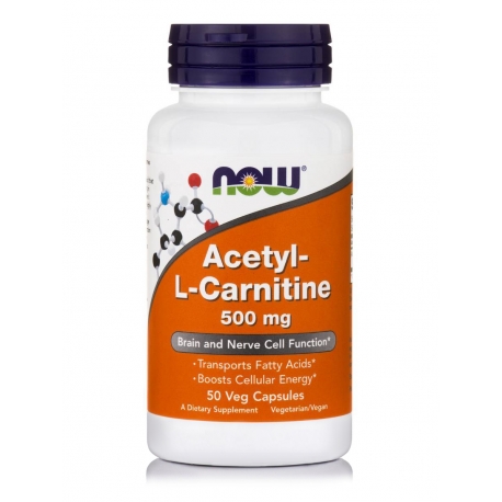 Acetyl-L-Carnitine 500 mg 50 vcaps - Now