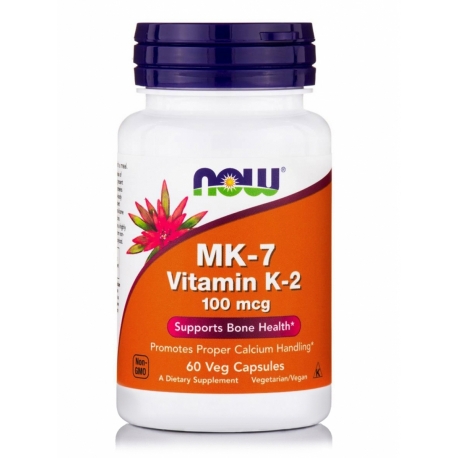 MK-7 Vitamin K-2, 100mcg - 60 vcaps NOW Foods
