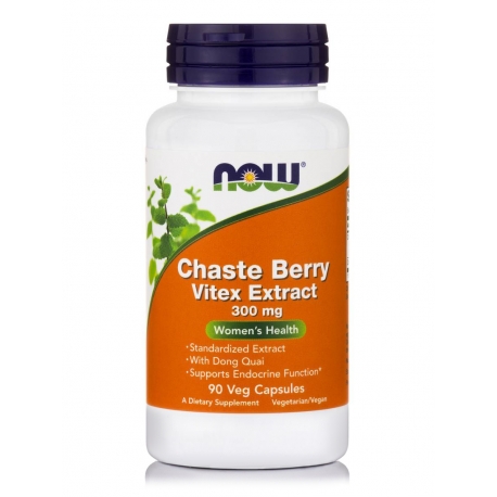 Chaste Berry Vitex Extract 300mg 90 vcaps - NOW Foods