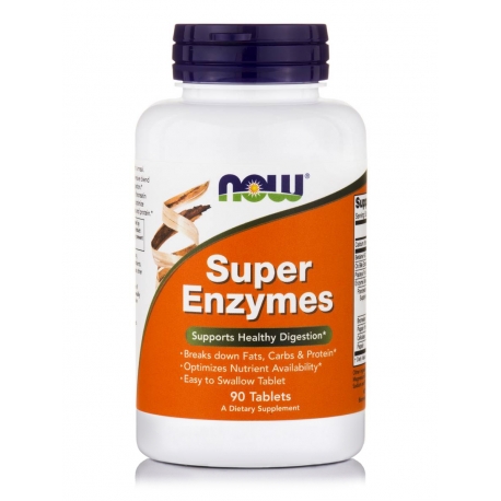 Super Enzymes - 90 tablets - Now / Ένζυμα