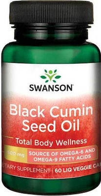 Swanson Black Cumin Seed Oil 500mg 60 φυτικές κάψουλες