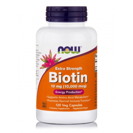 Biotin 10000 mcg 120 Φυτικές Κάψουλες - Now