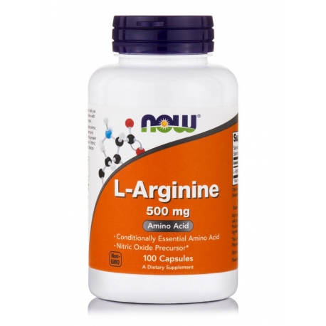 L-arginine 500mg 100 κάψουλες Αργινίνη - Now