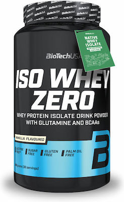Biotech USA Iso Whey Zero With Glutamine & BCAAs Φράουλα 908gr