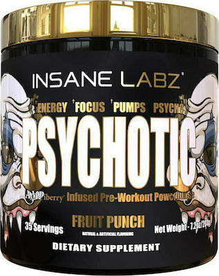 Insane Labz Psychotic Infused-Preworkout Powerhouse 200gr Fruit Punch