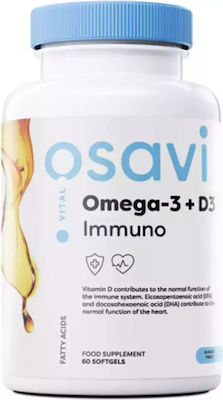 Osavi Omega-3 + D3 Immuno Ιχθυέλαιο 60 μαλακές κάψουλες Λεμόνι