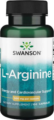 Swanson L-arginine 500mg 100 κάψουλες