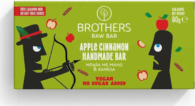 Brothers Healthy Food Μπάρα Raw με Μήλο & Κανέλα Χωρίς Προσθήκη Ζάχαρης 60gr