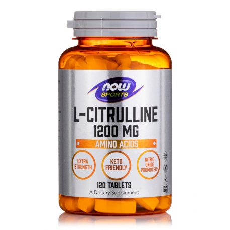 L-Citrulline, 1200mg (Extra Strength) - 120 tablets - Now / Κιτρουλίνη