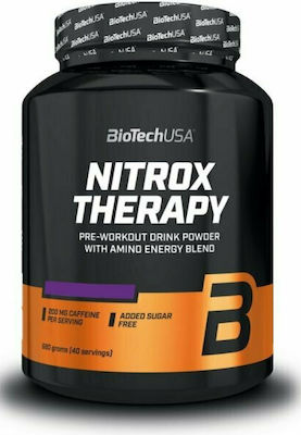 Biotech USA Nitrox Therapy Pre-workout Drink Powder With Amino Energy Blend 680gr Cranberry