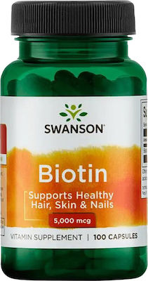 Swanson Biotin 5000mcg 100 Caps