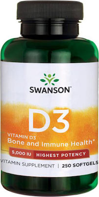 Swanson Vitamin D3  5000iu 250 Softgel