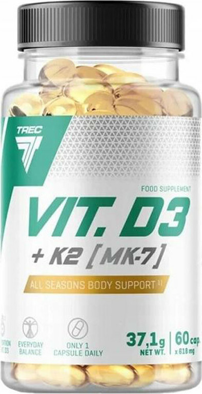 Trec Vitamin D3 + K2 MK7 Βιταμίνη 60 κάψουλες