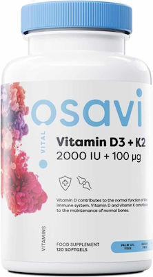 Osavi Vitamin D3 2000IU + K2 100μg 120 Softgels