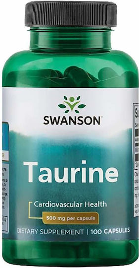 Swanson Taurine 500mg 100 Κάψουλες