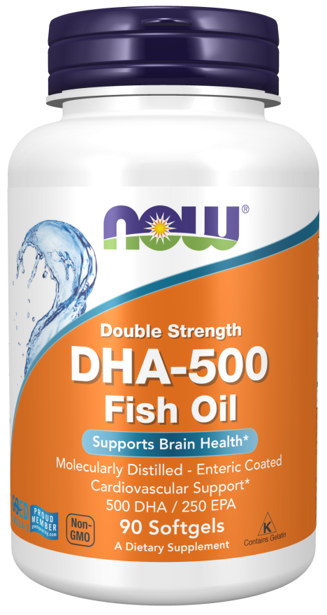 Now Foods DHA-500 Fish Oil 90 Softgels