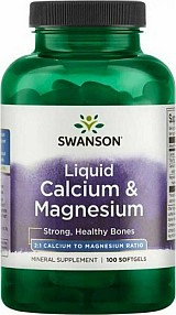 Swanson Liquid Calcium & Magnesium 100 softgels