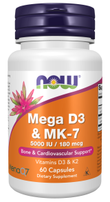 Now Foods Mega D3 & MK-7 60 capsules