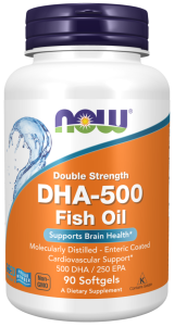 Now Foods DHA-500 Fish Oil 90 Softgels