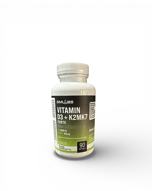 SMlabs Vitamin D3 + K2MK7 90Softgels