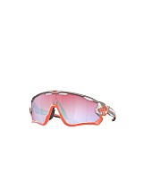 Oakley Jawbreaker Ανδρικά Γυαλιά Ηλίου με Γκρι Κοκκάλινο Σκελετό και Ροζ Φακό OO9290-73