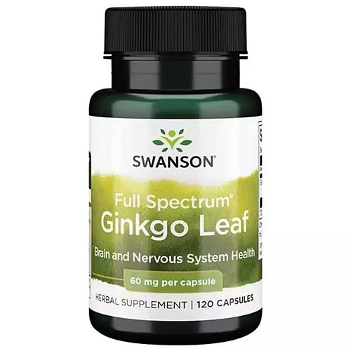 Swanson Ginkgo Leaf Full Spectrum 60mg 120 Caps