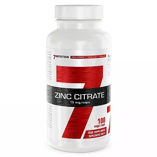 7Nutrition Zinc Citrate 15mg 100 VCaps