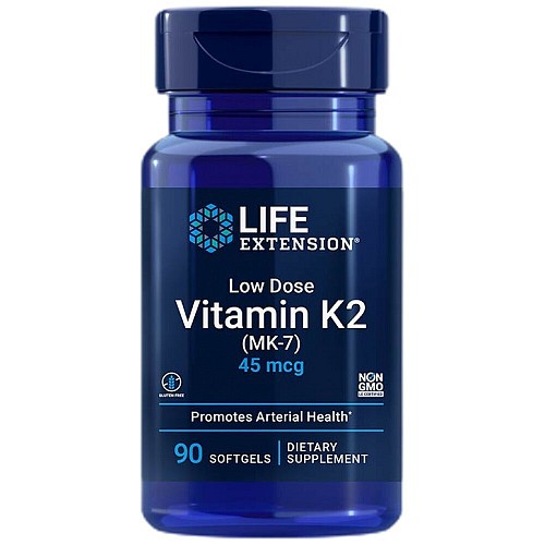 Life Extension Low Dose Vitamin K2  MK-7  45mcg 90 μαλακές κάψουλες