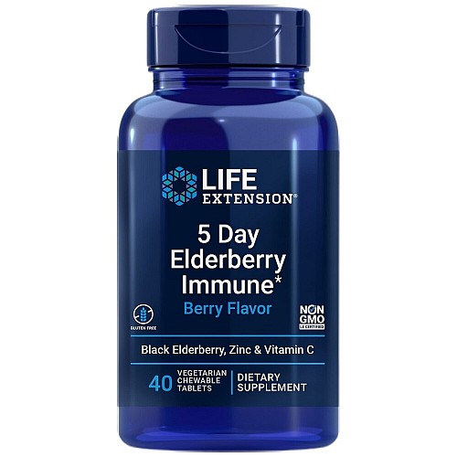 Life Extension 5 Day Elderberry Immune 40 μασώμενες ταμπλέτες