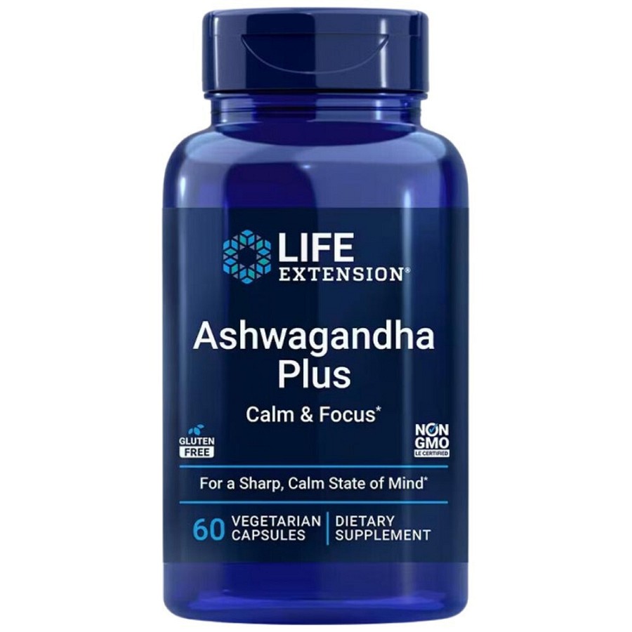 Life Extension Ashwagandha Plus Calm & Focus Ashwagandha 60 φυτικές κάψουλες