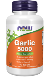 Garlic 5000, Odor Controlled - 90 tablets NOW Foods