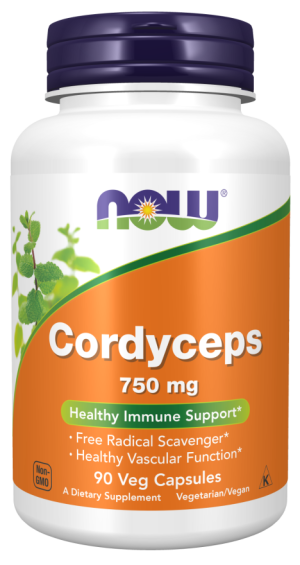 Now Foods Cordyceps Organic 750mg 90 φυτικές κάψουλες