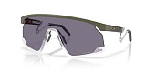 Oakley Bxtr Ανδρικά Γυαλιά Ηλίου με Γκρι Κοκκάλινο Σκελετό και Μωβ Φακό OO9237-12
