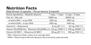 7Nutrition Omega 3 D3 + K2 180 Softgels