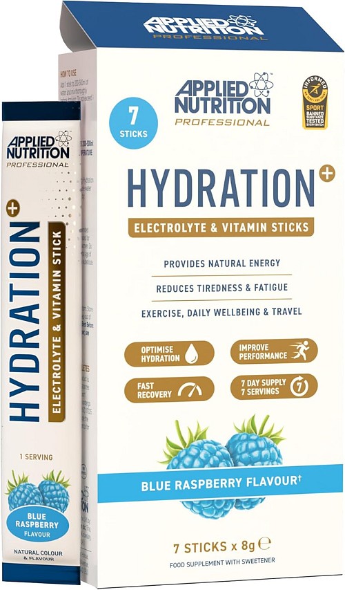 Applied Nutrition Hydration + Electrolyte & Vitamin Blue Raspberry 7 φακελίσκοι